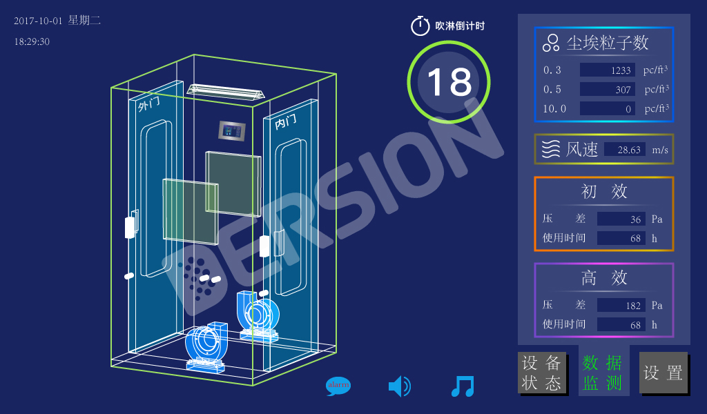 DERSION风淋室智能控制系统